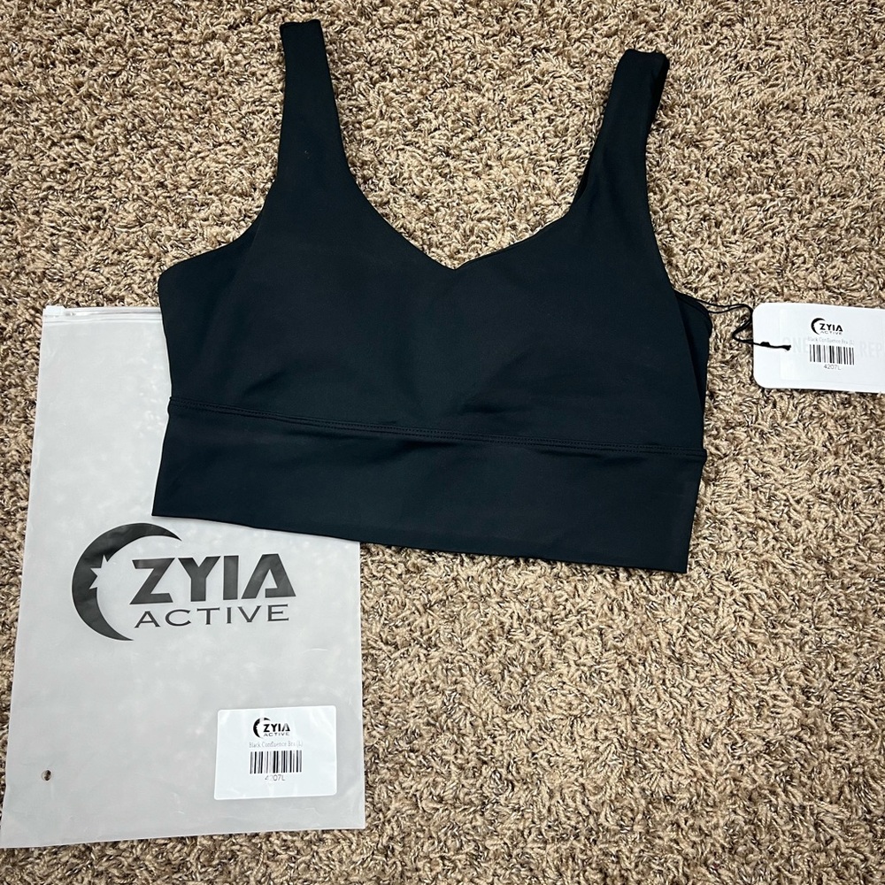 Zyia black confluence bra - size L